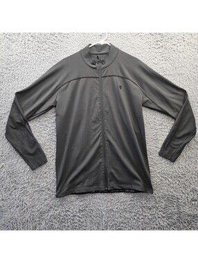 Coolibar Swim Cycling Jacket Men Large Gray Full Zip Long Sleeve UPF 50 Pocket